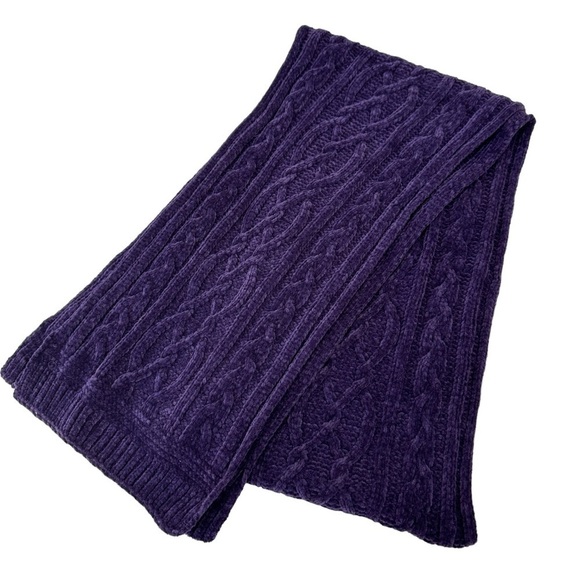 Purple Winter Knit Hat and Scarf Set - Picture 3 of 7